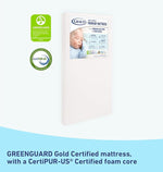 Premium Crib & Toddler Mattress – GREENGUARD Gold Certified & CertiPUR-US Certified, Fits All Standard Crib & Toddler Beds, Waterproof Sleep Surface, Machine-Washable Outer Cover for Easy Care