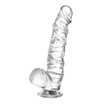 9 Inch Huge Realistic Dildo Clear Sex Toy With Small Glans,Big Jelly G Spot Dildo With Suction Cup For Vaginal Anal Play Soft Penis Beginners Sex Toys For Women Men Couple