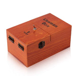 Useless Box Leave Me Alone Machine Fully Assembled In Real Wood?Brown?
