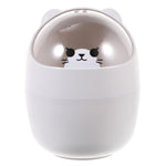 Cartoon Desktop Trash Can With Lid, Mini Desktop Trash Can Countertop Trash Cans