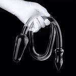 34Inch Extra Long Anal Plug Sex Toy - Soft Flexible Double Heads Butt Plug - Long Double Ended Dildo For Prostate Massage And G-Spot Stimulation For Both Men And Women (Clear)