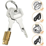 Chastity Cage Accessories - Lock Cylinder Metal Male Chastity Device Stealth Lock Cock Cage Brass Replacement Lock Cylinder With Key(2 Set)