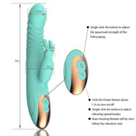G Spot Vibrator Waterproof & Rechargeable Realistic Silicone Dildo Vibrator With 10 Vibrating Modes, Rose Sex Toys For Women Blue