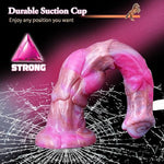 Realistic Long Horse Dildo, 12Inch Monster Dildos With Knot And Suction Cup Thick Waterproof Pink Silicone Dragon Dildo Anal Plug Toys For Women Men G Spot Anal Play