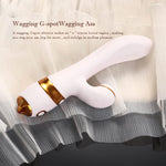 Whip Vibrator Adult Sex Toys Women Sex Toy - 2in1 Upgrade Dildo with 10 Vibration Modes & 10 Vibrator Bullet Vibrating Sucking Clitoral Vibrators (White)