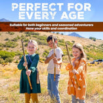 Handmade Wooden Bow And Arrow Set | 10 Wood Arrows And Quiver | For Outdoor Play