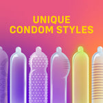 Condoms Mixed Pleasures | Variety Of Thin, Glow In The Dark, Studded, And More | 36 Pack