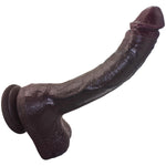13 Inch Huge Brown Lifelike Dildo, Soft Thick Liquid Silicone With Strong Suction Cup Feels Like Skin, Realistic Big Dildos Sex Toy For Couples, Men, Women Play