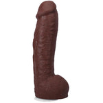 The Realistic Dildo - Hung - 12 Inch Ultraskyn Dildo With Removable Vac-U-Lock Suction Cup - F-Machine And Harness Compatible Dildo - For Adults Only, Chocolate