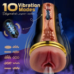 Automatic Male Masturbator Sex Toys For Men Masturbation- Realistic Pocket Pussy With 5 Suction&10 Vibration,Vibrating Male Masturbator Cup Male Sex Toys Sex Machine With Textured Channels