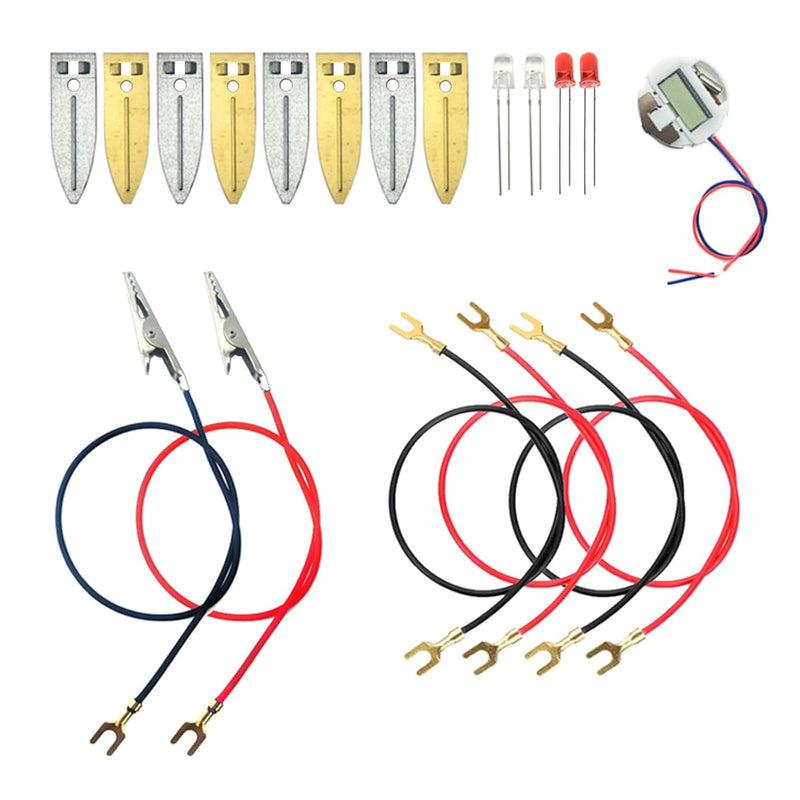 EUDAX Fruit Battery Science Experiment Kit with Electronic Clock and RGB LE