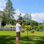 Large Metal Kinetic Wind Spinners for Outdoor Garden Yard Decor