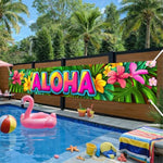 Hawaiian Luau Party Decorations Aloha Fence Banner 118 x 20 Inch
