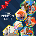 5Pc Kids Ball Pit Tents And Tunnels, Toddler Jungle Gym Play Tent With Play Crawl Tunnel Toy, For Boys Babies Infants Children, Indoor Outdoor Gift, Target Game W/ 4 Dart Balls