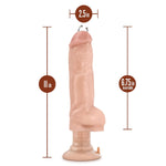 Blush 11" Bad Boy Next Door Thrusting Dildo Vibrator For Women Men Couples, Huge 2.5" Thick Realistic Cock W/Piercing, Suction Cup Strap-On Compatible, Vaginal & Anal Stimulation Adult Sex Toys Cock
