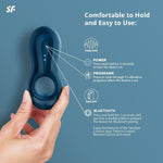 Epic Duo Cock Ring With App Control - Vibrating Penis And Testicle Ring For Longer, Stronger Erections, Erection Enhancing Penis Ring, Vibration - Compatible With App, Waterproof