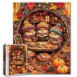 1000 Piece Autumn Thanksgiving Jigsaw Puzzle for Adults with Cute Squirrels Woodland Animals Decor
