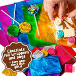 Kids Chocolate Making Kit with Candy Bar Molds, Lolly Sticks & Wrappers, Ages 8+