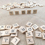 1000PCS Wooden Letter Tiles Alphabet Set for Crafts and Games, Replacement Tiles for Crossword Game