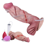 7.68" Inflatable Squirting Knotted Dildo, Thick Realistic Dildo With Suction Cup For Hand-Free Play, Inflatable G-Spot Stimulation Ejaculating Toy Sex Toys For Couple
