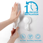 Suction Cup Hooks Reusable Suction Hooks for Shower Wall Vacuum Bathroom Suction Holder Removable Window Glass Door Suction Holder for Bathroom Kitchen Heavy Duty Hooks for Wreath (4 Pack)