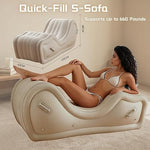 Automatic Inflatable Couples Support Sofa with Curved Design