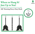 Hat Organizer for Baseball Caps - Holder Closet 2Pack Each 16 Premium Clips, Good Hangers Rod, Display Wall Mount, Easy Storage Racks and Hats, Black