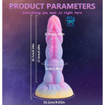 Monster Fantasy Dildo 8.14 Inch, Glow In The Dark Thick Silicone, Flexible And Soft, Ribbed Beginner Adult Sex Toy, Alien Dildo, Suction Cup Anal Dildo For Women And Couples