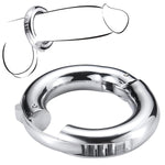 Pennis Weight Stainless Steel Cock Ring Metal Penis Ring Adjustable Anillos Para El Pene Erectile Dysfunction Rings Penis Weights Stretcher For Erection Enhancing Adult Sex Toys For Men Gay Couples