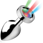 Light Up Anal Plug - Medium Grey