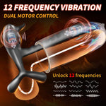 Vibrating Cock Ring With Clitoral Stimulator Penis Ring, Adult Sex Toy Couple Vibrator With G-Spot Vibration, 12 Vibration Remote Control Silicone Triangle Penis Ring For Couple, Men & Women