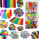 Arts & Crafts Supplies Kit for Kids Ages 4-8, Preschool & Kindergarten Activity Set