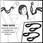 Adjustable Cotton Rope Handcuffs & Ankle Cuffs – Soft BDSM Restraints for Beginners