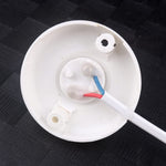 1pcs White Hanging Light Cord E27 Light Bulb Socket to 2-Prong with On/Off Switch (about 80mm base & 9.2ft wire)