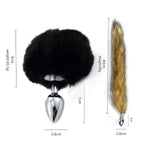 2Pcs/Set Fox Tail Anales Plug Toys Plugs Metal Anal Sex Toys For Women Man,Butt Plug Anal Plug Set Adult Couples Sex Toys