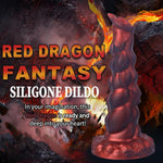 14.7 In Big Dragon Knot Dildo,Realistic Silicone Dildo With Strong Suction Cup, Fantasy Monster Colorful Creature Thin Dildos Dragon Penis Anal Plug Sex Toy For Women Men Couple Play Game
