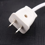 1pcs White Hanging Light Cord E27 Light Bulb Socket to 2-Prong with On/Off Switch (about 80mm base & 9.2ft wire)