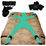 Bed Bondage Restraint Kit For Couples Sex Ties For Ankles And Wrists Bar Neck-To-Thigh/Ankle Sling, Wrist And Thigh Restraints Arm And Leg Sex Resistance Bands Queen Bed Straps For Adult Play Sweater