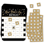 Big Dot of Happiness New Year’s Eve - Gold - Bar Bingo Cards and Markers - New Years Eve Party Bingo Game - Set of 18