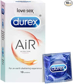 Air Ultra-Thin Condoms for Men – High Sensitivity, Lubricated, Straight-Walled, 10 Ct