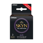 Premium 3 Pack Lubricated Condoms by Skyn Elite, 3 Count