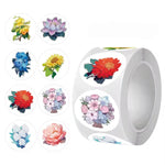 500 Pcs Watercolor Floral Stickers, 1 Inch Round Labels for Crafts & Gift Wrapping