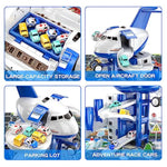 Airplane Toys For Toddlers 3-5 - Car Race Tracks For Kids Ages 4-8 With 8 Small Car Toys, Educational Toys For Kids Ages 4-8, Birthday Gifts For Boys 3-5, Birthday Gifts For Boys Girls 4-7