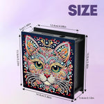 Piggy Bank Diamond Painting Kit, Puppy & Kitten 3D Gem Art Craft, 14 x 14 cm