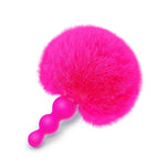 Small Rabbit Tail Anal Plug?Silicone Anal Sex Toys For Beginners?Butt Plug For Cospaly?Small Size For Long Time Comfortable Wear (Hot Pink)