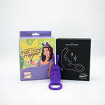 Natalie'S Toy Box The Cock Hopper Cock Ring & Bullet Vibrator, 2In1 Rechargeable Waterproof Massager For Penis, Perineum, Clitoral Or Nipple Stimulation, 10 Functions, Abs Silicone Adult Sex Toy