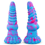 Huge Thick Silicone Dragon Dildo with Suction Cup - 8.7" Knot Design