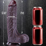 10.8 Inch Silicone Realistic Huge Black Dildo With Suction Cup, Extra Thick Giant Large Xl Xxl G-Spot Dildo Wide 2" Diameter Penis, Long Anal Dildos Lifelike Flexible Penis Sex Toy For Men Gay Women
