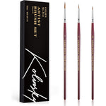 Kolinsky Sable Detail Paint Brushes for Miniatures, Watercolor & Acrylic Art
