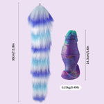 Butt Plug Tail,5.6In Realistic Silicone Anal Plug With T-Base And 11.8 In Furry Tail Plug,Sex Toy For Sm Adult Games Cosplay